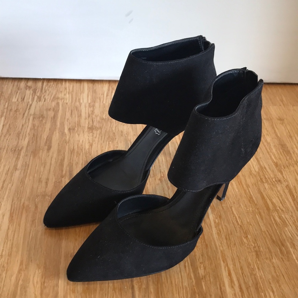 Aldo suede zip-back heels